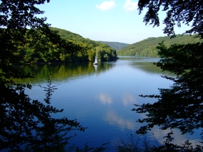 Segler am Edersee in der Banfe